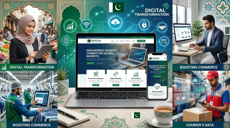 Professional website development in Pakistan helping businesses build responsive, SEO-friendly websites that improve credibility and online growth.